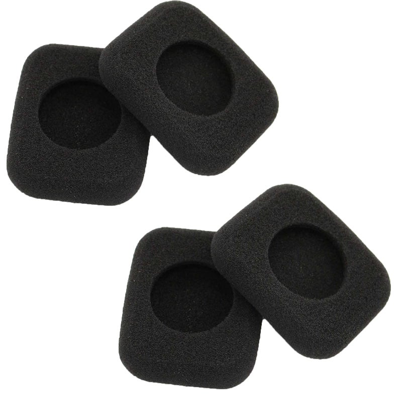 Rhinenet Replacement Earpads Compatible for Bang & Olufsen B&O Beoplay Form 2 2i Headphones Earphone Ear Pads Cover Sponge Square Foam Ultra Soft Cushions Durable Comfortable Black 4PCS - Image 1